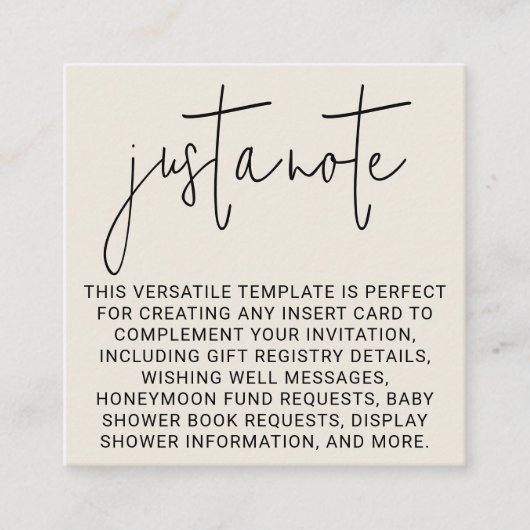 Minimale moderne stijlvolle eenvoudige slechts een informatiekaartje (Voorkant)