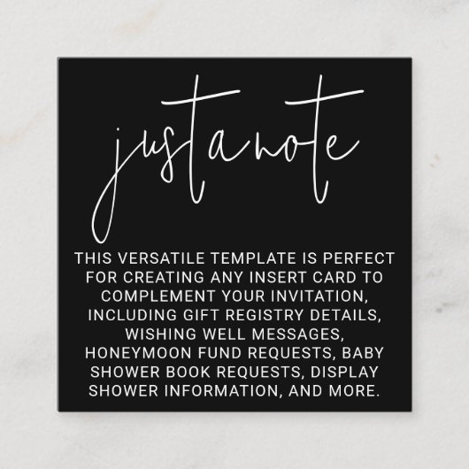 Minimale moderne stijlvolle eenvoudige slechts een informatiekaartje (Voorkant)