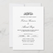 Minimale Moderne Stijlvolle Zwarte Script Moslim T Kaart (Voorkant)