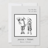 Minimale moderne sweet-design bruiloft save the date (Voorkant)