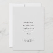 Minimale moderne sweet-design bruiloft save the date (Achterkant)