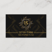 , minimale, moderne Tattoo Studio Visitekaartje (Voorkant)