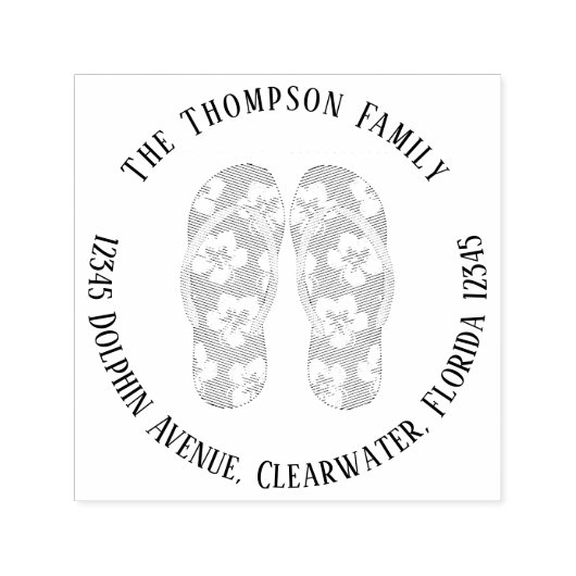 Minimale moderne Teenslippers met eenvoudige vormg Zelfinktende Stempel (Design)