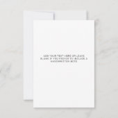 Minimale moderne Trendy Custom Wedding Photo Bedankkaart (Achterkant)