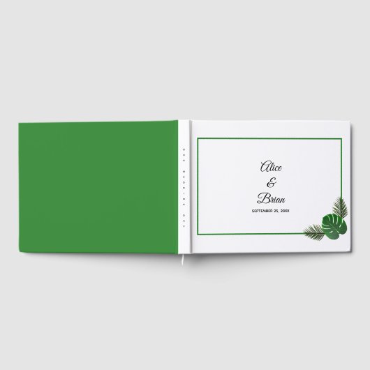 Minimale moderne tropische weddenschap gastenboek (Volledig)