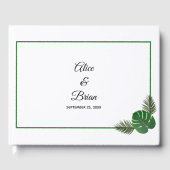Minimale moderne tropische weddenschap gastenboek (Voorkant)