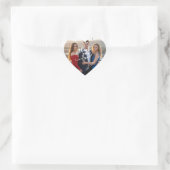 Minimale moderne trouwfoto bedanksticker hart sticker (Tas)