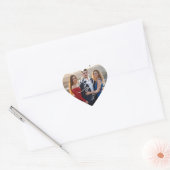 Minimale moderne trouwfoto bedanksticker hart sticker (Envelop)