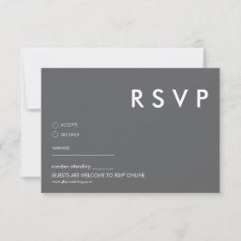 Minimale moderne trouwkaart RSVP Kaart