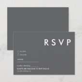 Minimale moderne trouwkaart RSVP Kaart (Voorkant / Achterkant)