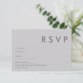 Minimale moderne trouwkaart RSVP Kaart (Staand voorkant)