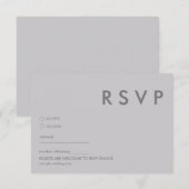 Minimale moderne trouwkaart RSVP Kaart (Voorkant / Achterkant)