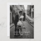 Minimale moderne trouwkaart 'Save the Date' Save The Date (Voorkant)