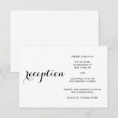 Minimale moderne trouwreceptiekaart informatiekaartje (Voorkant / Achterkant)