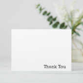 minimale moderne typemachine tekst eenvoudig kraft bedankkaart (Staand voorkant)