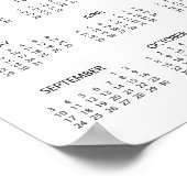 Minimale moderne typografie 2017 foto kalender poster (Hoek)