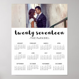 Minimale moderne typografie 2017 foto kalender poster