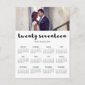 Minimale moderne Typografie 2017 Photo Calendar Briefkaart (Voorkant)