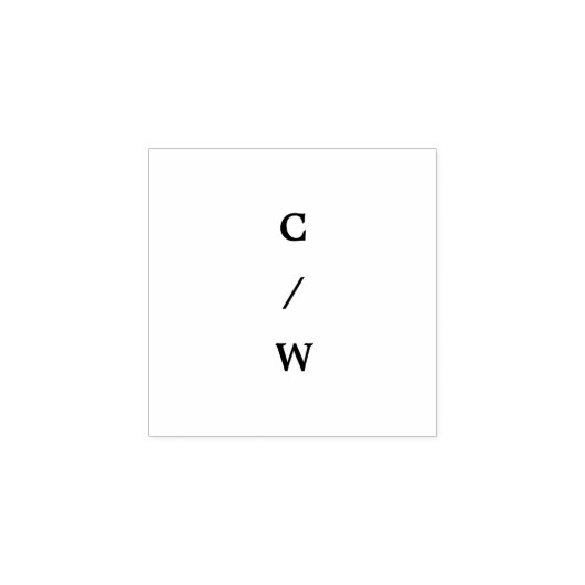 Minimale moderne typografie Bruiloft Monogram Rubberstempel (Afrduk)