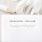 Minimale Moderne Typografie Bruiloft Retouradres Etiket (Insitu)