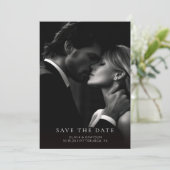Minimale moderne typografie Foto Bewaar de datum Save The Date (Staand voorkant)
