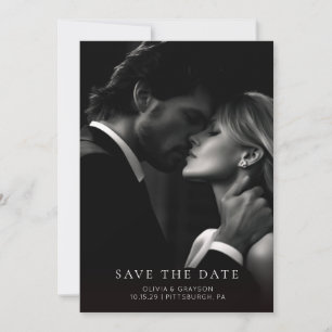 Minimale moderne typografie Foto Bewaar de datum Save The Date