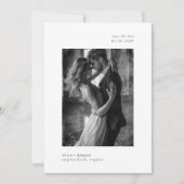 Minimale moderne typografie foto bruiloft opslaan save the date (Voorkant)