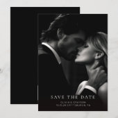 Minimale moderne typografie Foto Save the Date  (Voorkant / Achterkant)