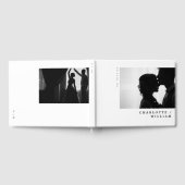 Minimale moderne typografie Fotobruiloft Gastenboek (Volledig)