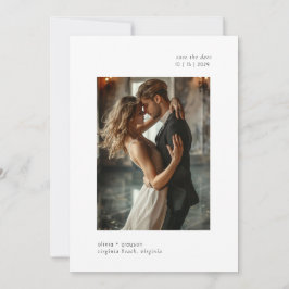 Minimale moderne typografie Fotobruiloft Save The Date
