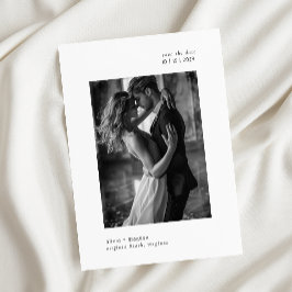 Minimale moderne typografie Fotobruiloft Save The Date