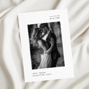 Minimale moderne typografie Fotobruiloft Save The Date