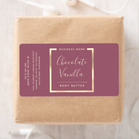 Minimale moderne typografie gouden lijst vierkant etiket (Insitu)