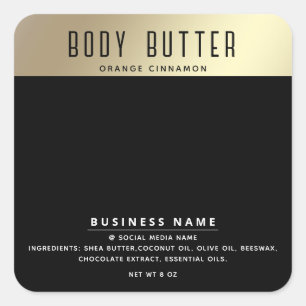 Minimale moderne typografie gouden zwarte label