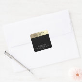 Minimale moderne typografie gouden zwarte label (Envelop)