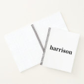 Minimale moderne typografie Monogram naam Notitieboek (Binnen)