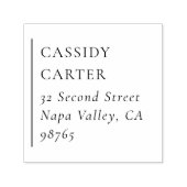 Minimale moderne typografie naam en retouradres  zelfinktende stempel (Design)