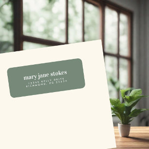 Minimale moderne Typografie Naam Return Address Etiket
