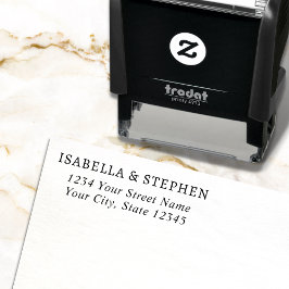 Minimale moderne typografie retouradres zelfinktende stempel