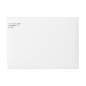 Minimale moderne Typografie Return Address (Voorkant)