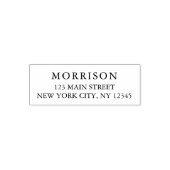 Minimale moderne Typografie Return Address Zelfinktende Stempel (Design)