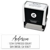 Minimale moderne Typografie Return Address Zelfinktende Stempel (In situ)