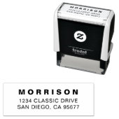 Minimale moderne Typografie Return Address Zelfinktende Stempel (In situ)