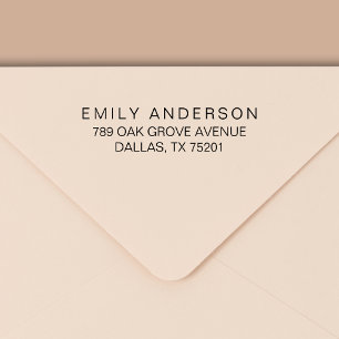 Minimale moderne Typografie Return Address Zelfinktende Stempel
