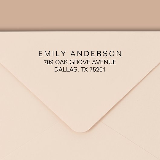 Minimale moderne Typografie Return Address Zelfinktende Stempel