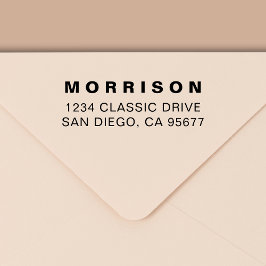 Minimale moderne Typografie Return Address Zelfinktende Stempel
