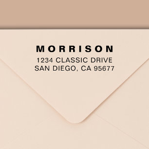 Minimale moderne Typografie Return Address Zelfinktende Stempel