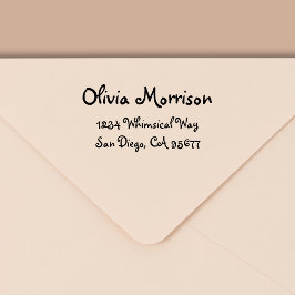 Minimale moderne Typografie Return Address Zelfinktende Stempel