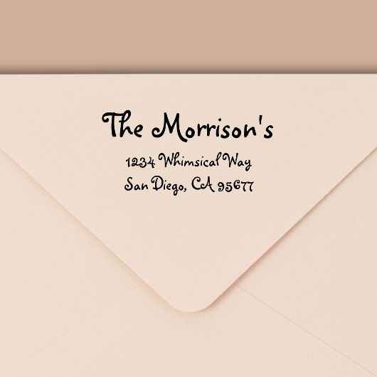 Minimale moderne Typografie Return Address Zelfinktende Stempel