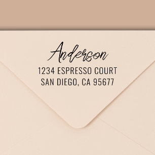 Minimale moderne Typografie Return Address Zelfinktende Stempel